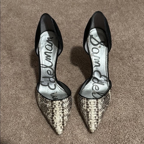 Sam Edelman Shoes - Sam Edelman Snakeskin and Black Heels
